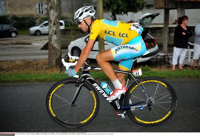 Overall race leader Vincenzo Nibali (Astana)