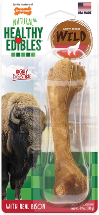 Nylabone Healthy Edibles Wild Dog All Natural Bone Bison Dog Treats RRP: $5.99 | Now: $2.68| Save: $3.31 (55%)