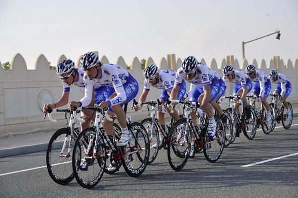 The FDJ-Big Mat team in action.