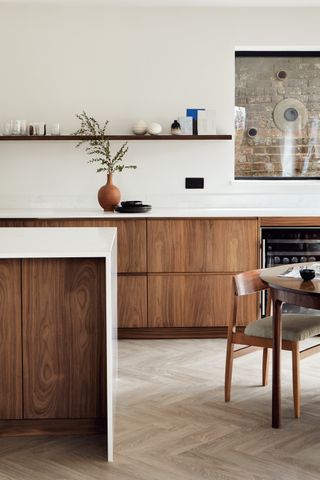 a wood ikea kitchen cabinet design by Holte