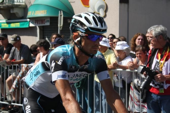 Peter Velits (Omega Pharma-QuickStep) looking focused ahead of the d&eacute;part in picturesque Saint-Girons