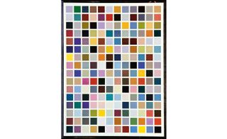 Multi coloured paint chart