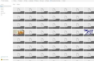 Part of my 20GB music collection permanently on OneDrive.