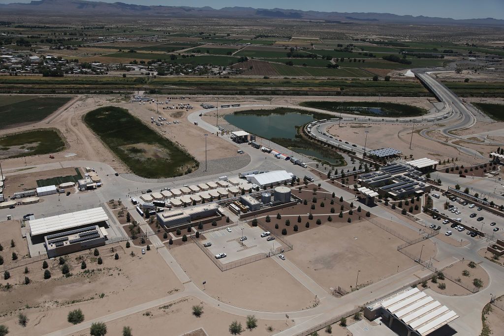 Tent city for immigrants.