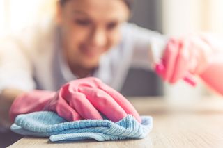 Deep cleaning to get rid of mice