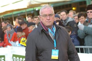 UCI president Pat McQuaid at the start of the Tour of Flanders in Bruges.