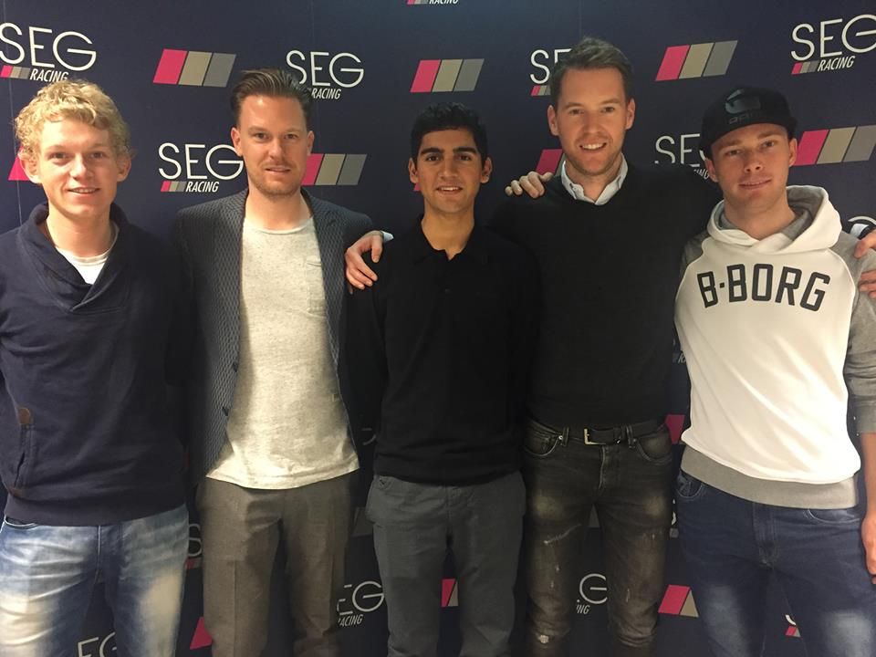 Koen Bouwman (rider, moving to Lotto NL-Jumbo next season), Eelco Berkhout (team owner), Alex Peters (rider, moving to Team Sky next season), Martijn Berkhout (team owner) and Steven Lammertink (rider, moving to Lotto NL-Jumbo next season)
