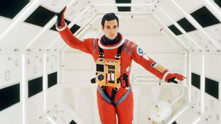 Keir Dullea walks through space ship in 2001: A Space Odyssey
