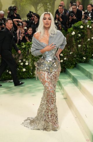 Kim Kardashian attends The 2024 Met Gala Celebrating "Sleeping Beauties: Reawakening Fashion" at The Metropolitan Museum of Art on May 06, 2024 in New York City