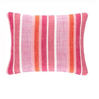 A pink and orange cushion