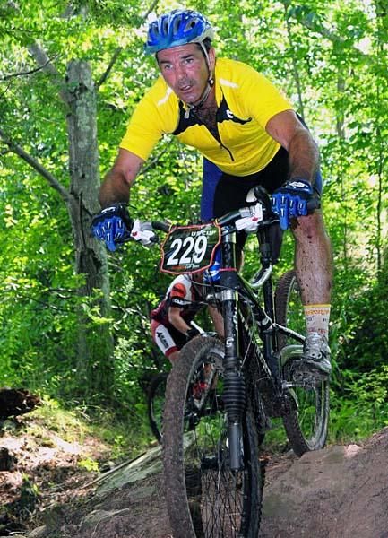 Luther Barden rides to second place in the 50-54 class.