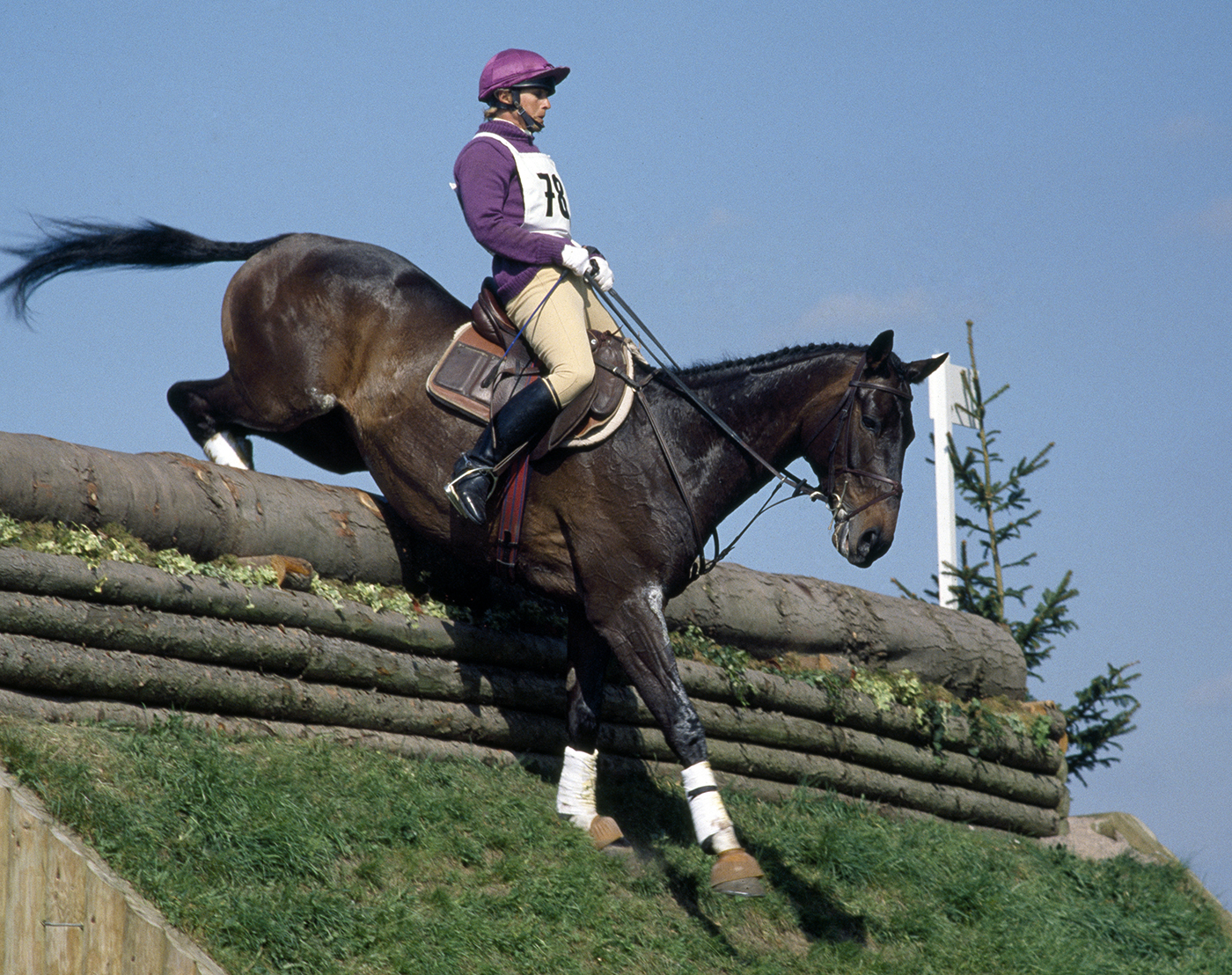 Virginia Leng of Great Britain riding her horse Master Craftsman, the eventual champions, during the Badminton Horse Trials, circa May 1989. (Photo by Bob Thomas Sports Photography via Getty Images)