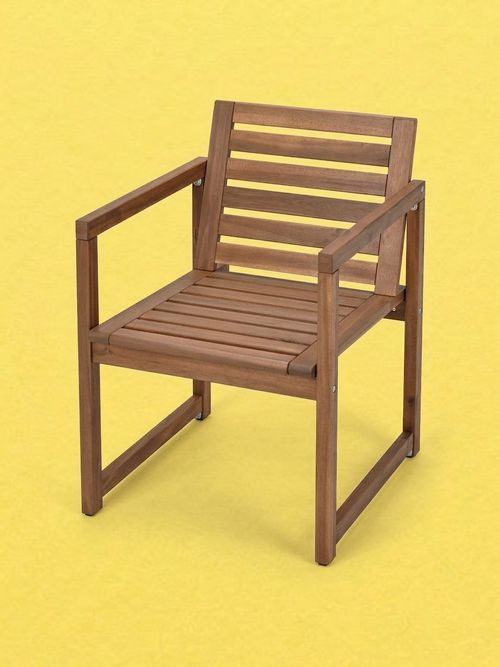 N&Auml;mmar&Ouml; Armchair, Outdoor - Light Brown Stained