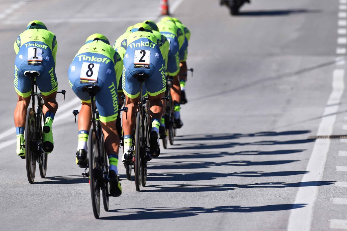 Tinkoff in the team time trial in Tirreno-Adriatico