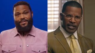 L to R: Anthony Anderson in a first look for Fox's We Are Family/Jamie Foxx in the trailer for Prime Video's The Burial.