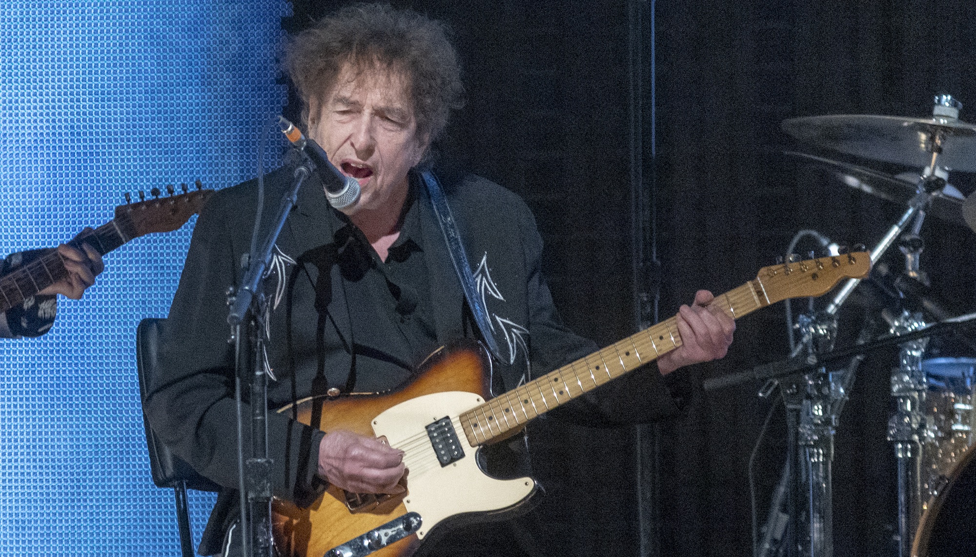 Bob Dylan performs at Farm Aid at the Ruoff Home Mortgage Music Center in Noblesville, Indiana on September 23, 2023
