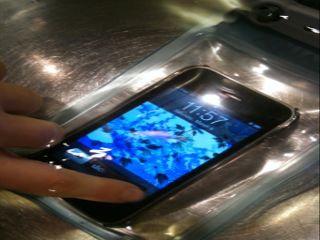 Aquapac inside water on touch