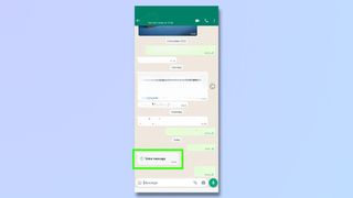 screenshot showing how to send WhatsApp Once Only messages - once only message sent to conversation