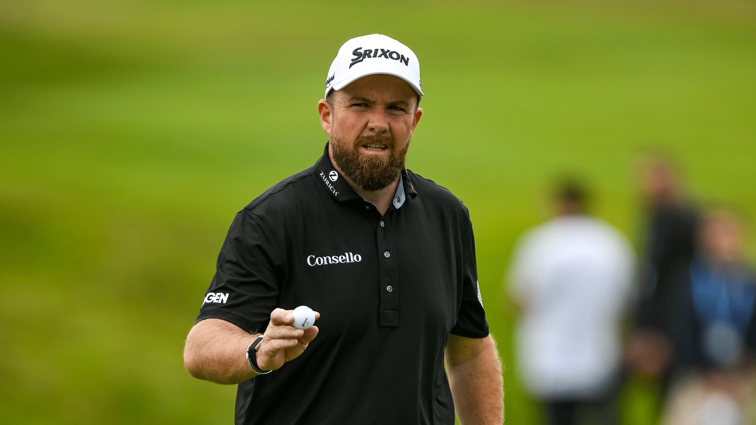 Shane Lowry acknowledges the fans during the 2026 Irish Open final round