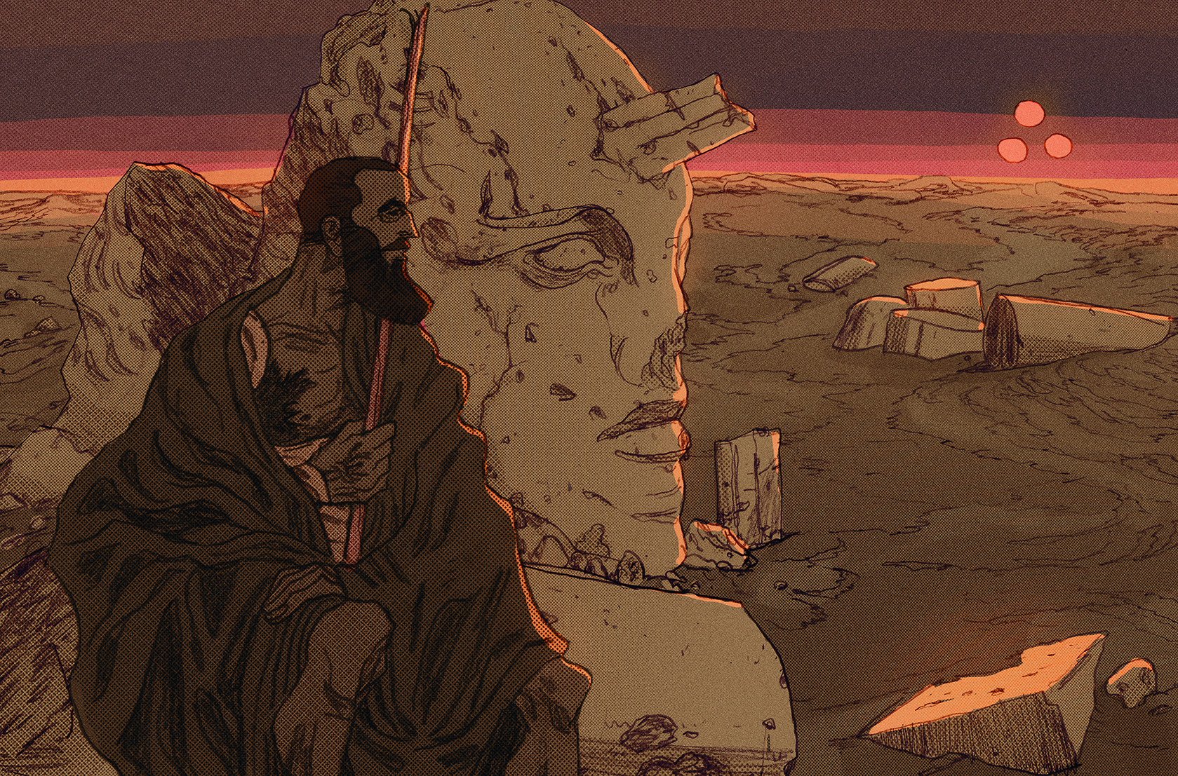 Character art that blends elements of European illustration and manga