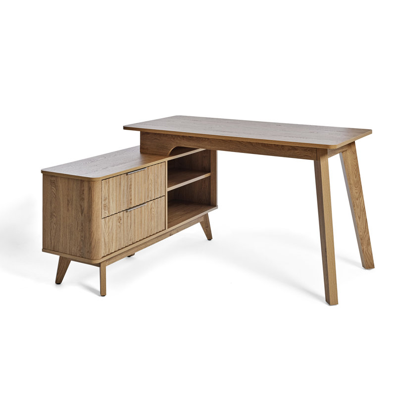 George Oliver Yaelle 140cm W L-Shaped Writing Desk & Reviews | Wayfair.co.uk