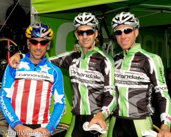 Cannondale/ Cyclocrossworld.com powerhouse team (L to R) US Champion Tim Johnson, Jamey Driscoll, Jeremy Powers