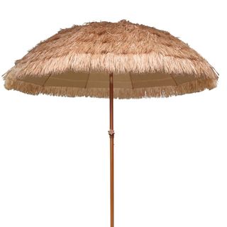 Tiki umbrella with grass