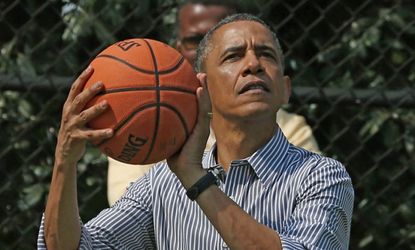 WATCH: President Obama bricks a lay-up