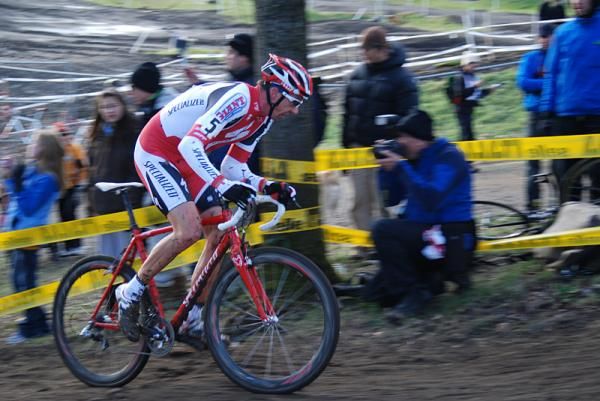 Todd Wells putting in an effort on the hill