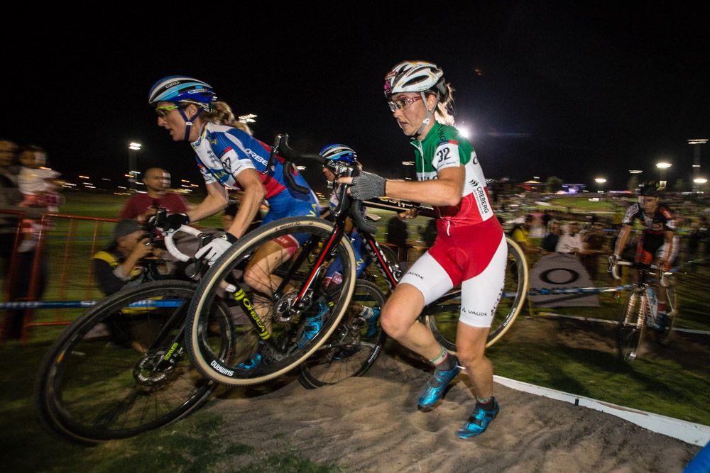 Some racers ran the stair sections and some rode