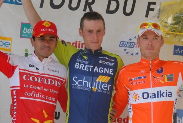 The podium: Leonardo Duque, Florian Vachon and Cedric Pineau