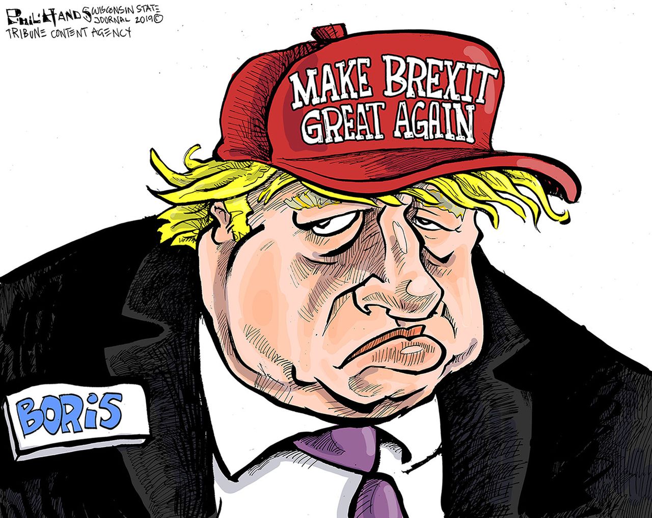 Political Cartoon U.S. Make Brexit Great Again Boris Johnson