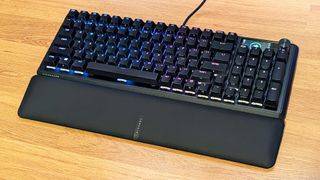 Corsair Vanguard Pro 96 keyboard on computer desk