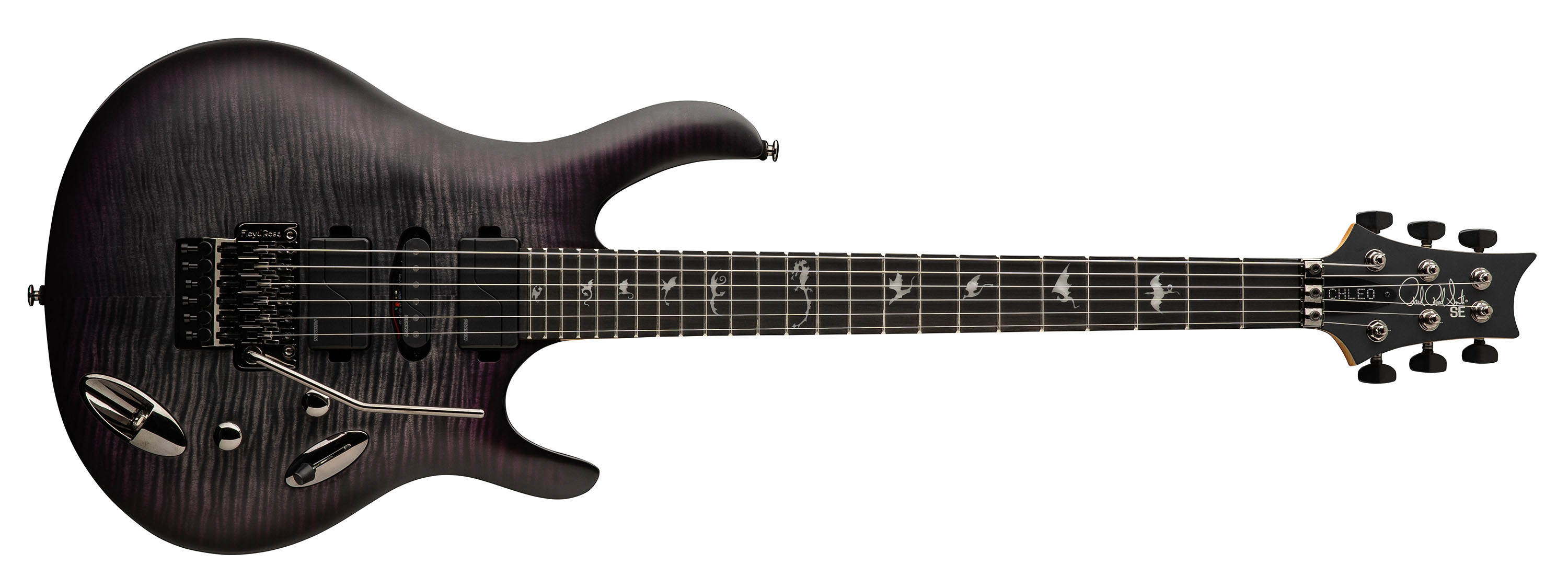 The shred-ready PRS Herman Li SE Chleo has been unveiled in Orchird Dusk, Mantis Glow and Charcoal Purple Burst.