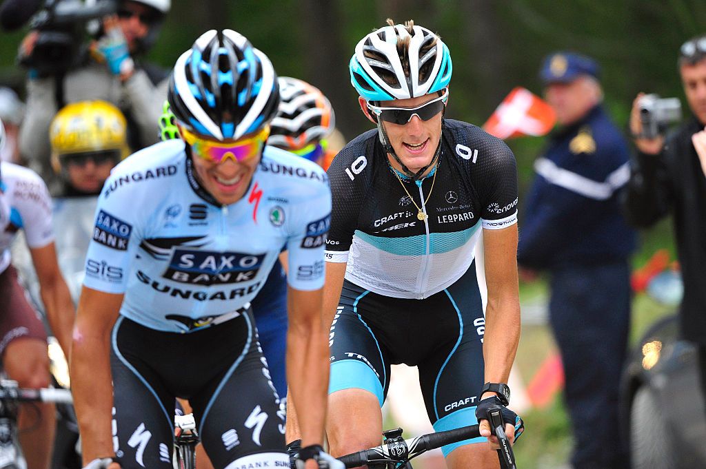 Alberto Contador and Andy Schleck in the 2011 Tour de France