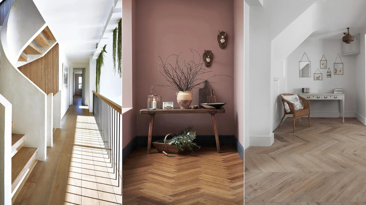 Three images of wooden floors