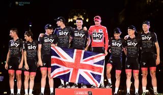 Team Sky and Chris Froome on the 2017 Vuelta podium