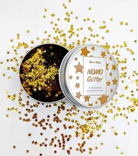 Gold Stars Plant-Based Biodegradable Vegan Glitter for Face