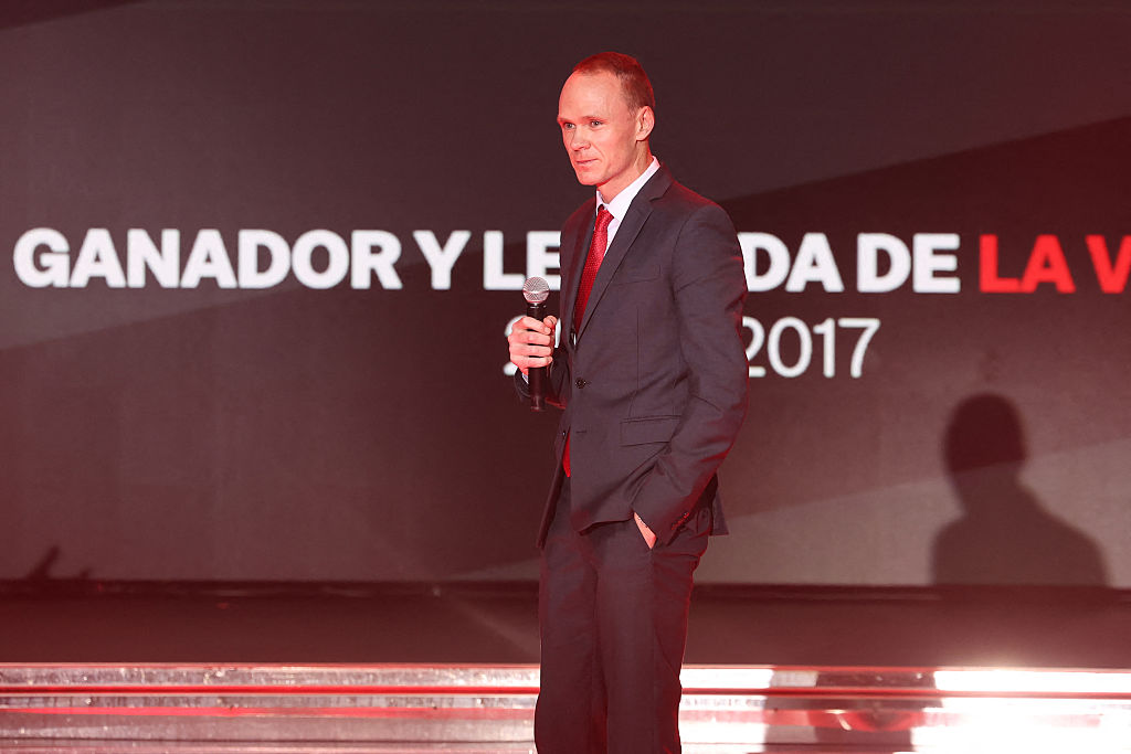 Chris Froome during the 2026 Vuelta a Espa&ntilde;a presentation