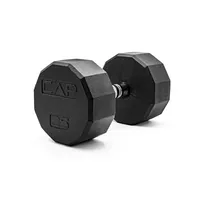 CAP 25lb Rubber Coated 12-Sided Dumbbell