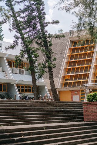 t. Stephen's College Special Room Block and Tang Shiu Kin Hall as part of hong kong brutalism map