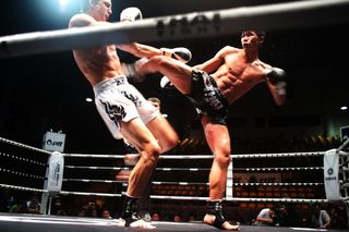 Martial arts fight Muy Thai