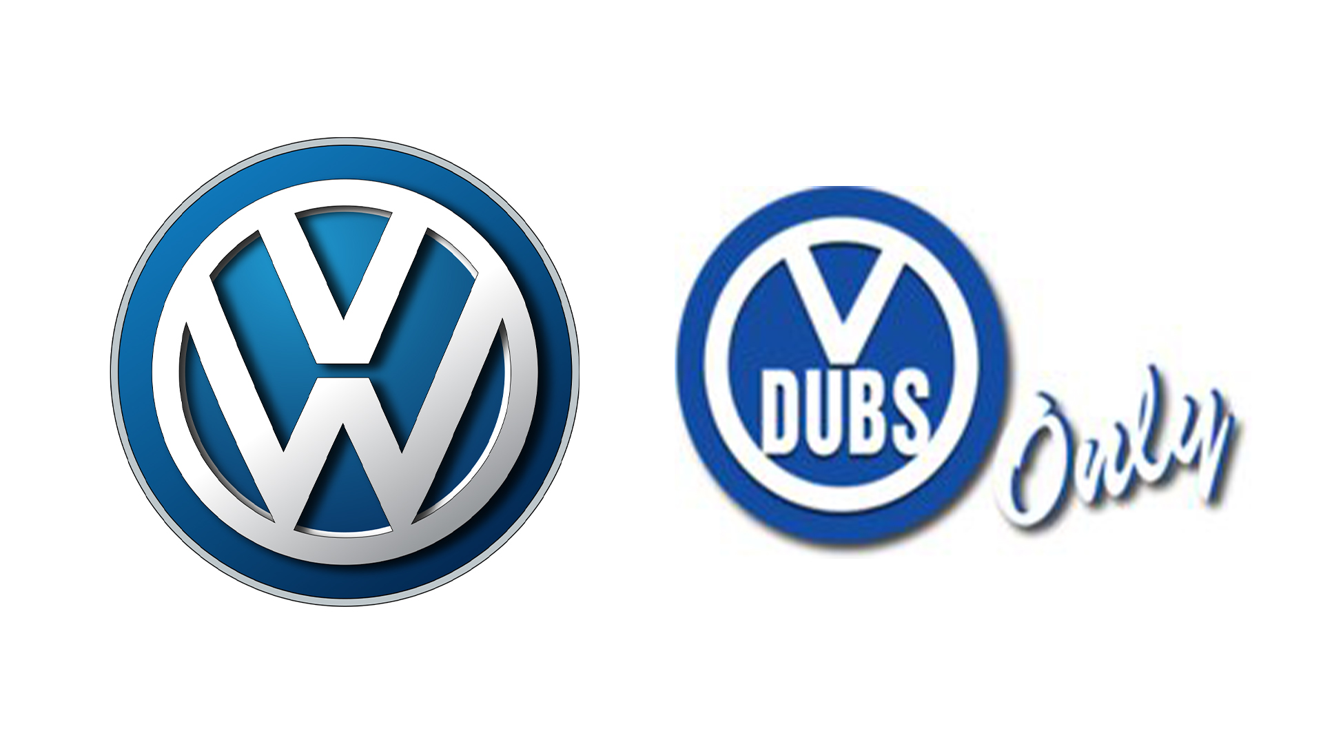 Volkswagen logo vs Vdubs only logo