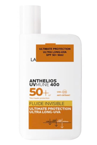 Anthelios urban environment sunscreen on a white background