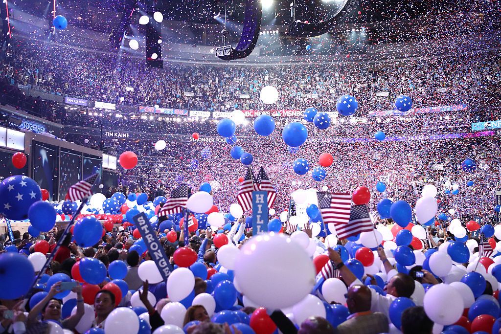 A scene from the 2016 Democratic National Convention.