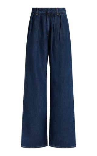 Petra Pleated Rigid High-Rise Wide-Leg Jeans