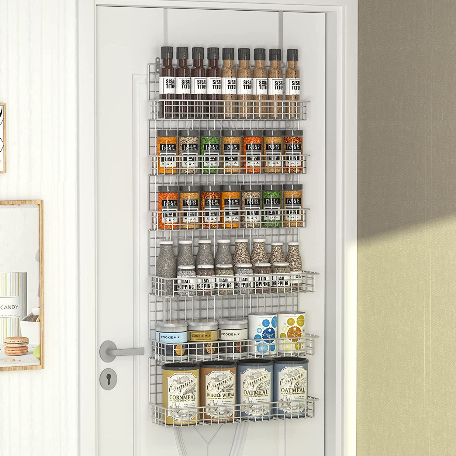 Over-the-door spice rack