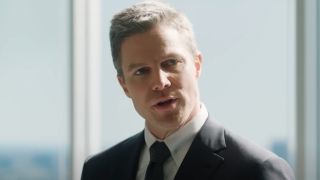 Ted Black (Stephen Amell) has a conversation on Suits LA