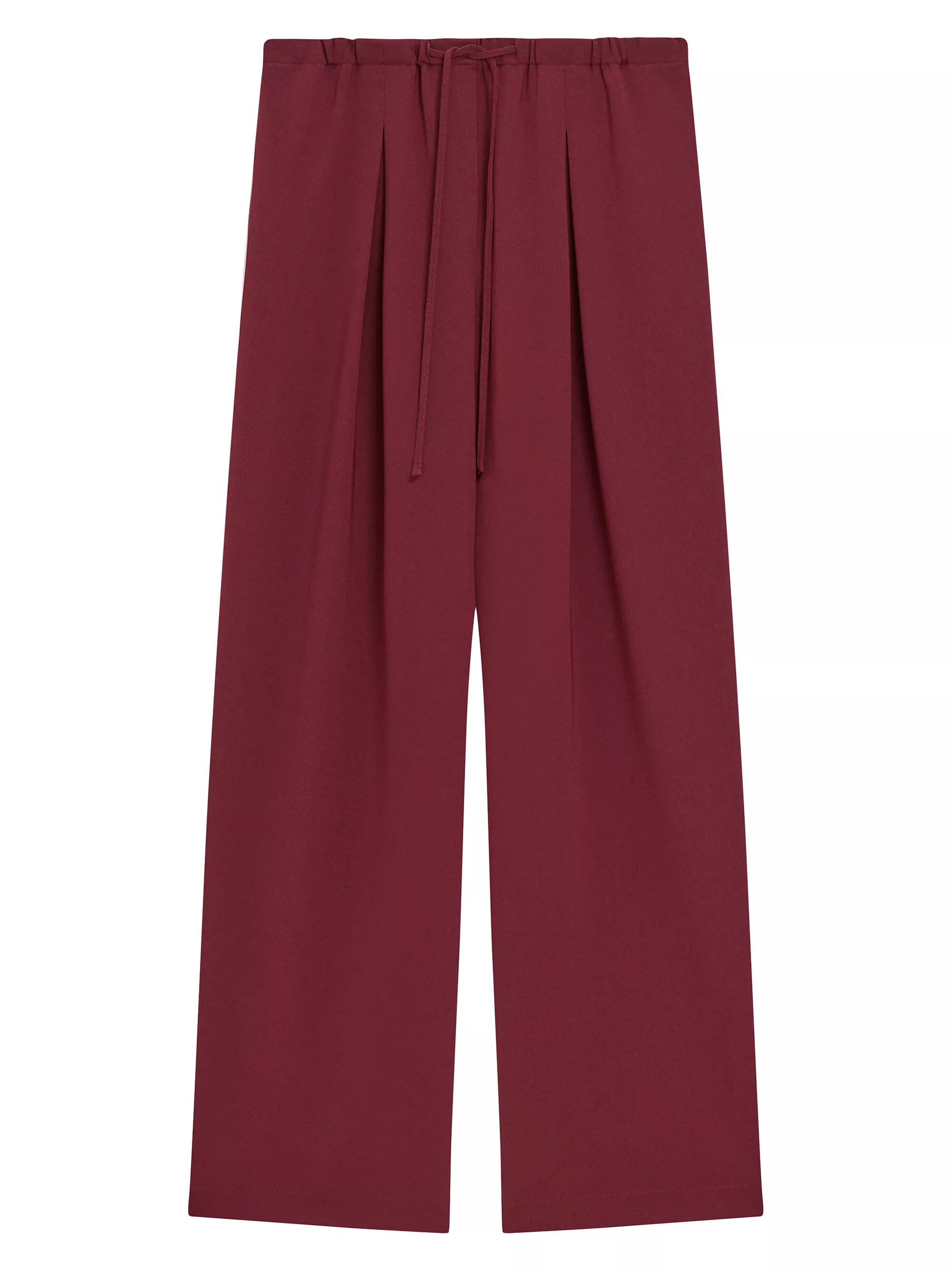 Pleated Crêpe Casual Pants