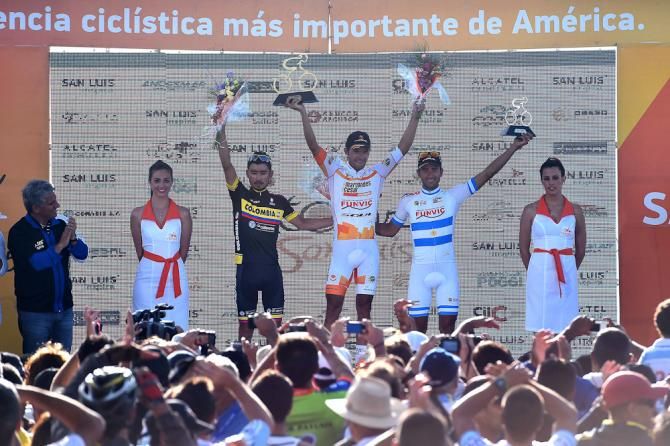 The day's podium: Torres, da Silva and Diaz.